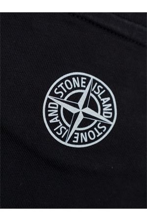 tshirt in cotone nero STONE ISLAND KIDS | 811621056V0029